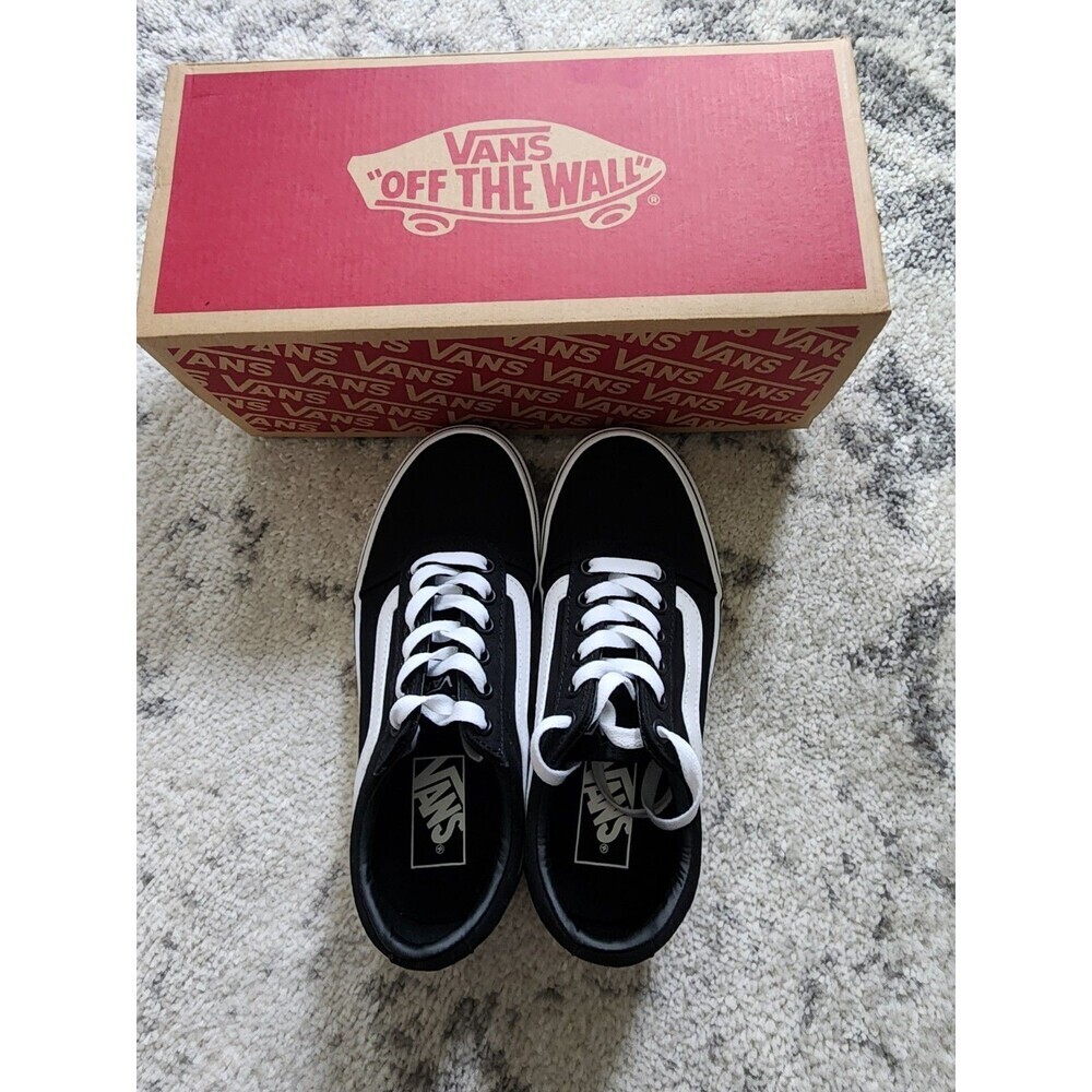 Vans Ward Canvas Black White Women's Size 6 Shoes Classic Sneakers VN0A3IUN187 - Picture 6 of 9